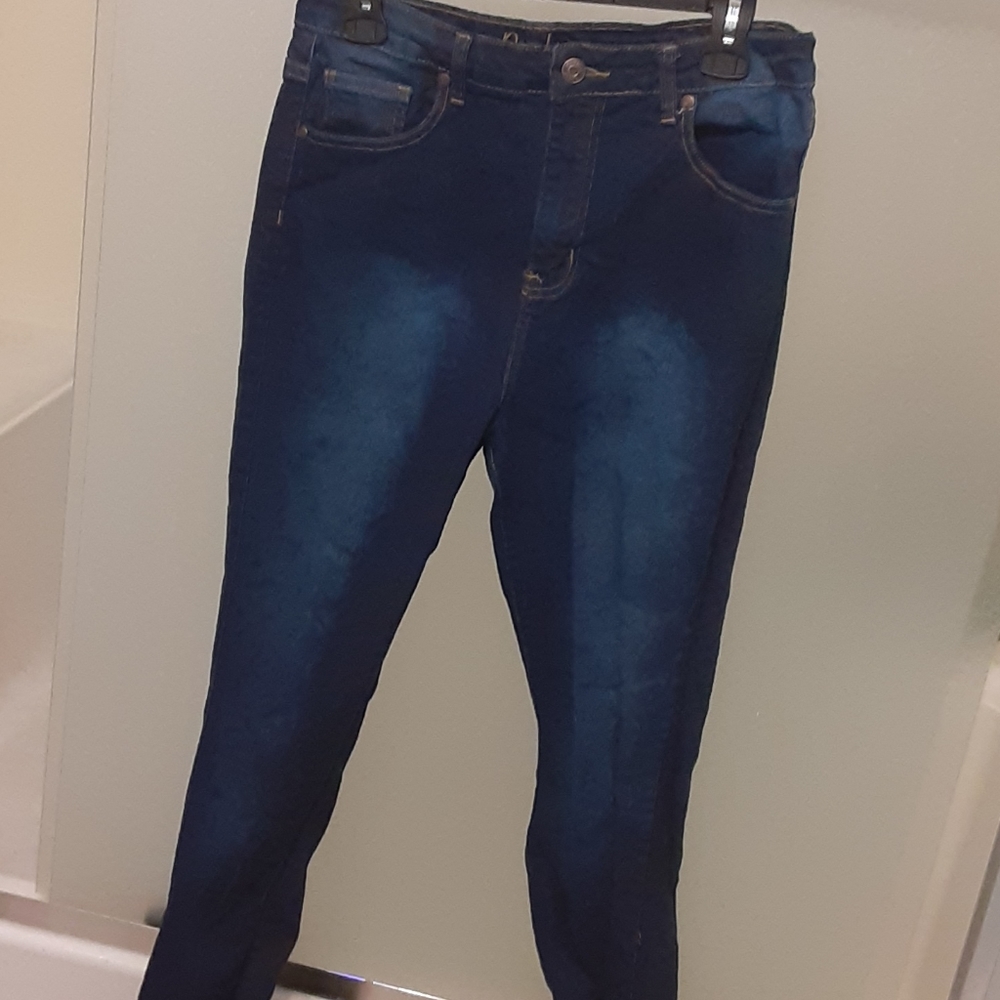Dark blue jeans
